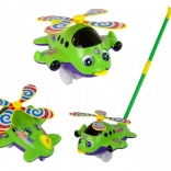 Zelené Posúvacie Lietadlo s Dlhým Držiakom a Zvonočkou