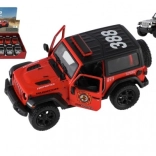 Model auta Jeep Wrangler Polícia 2018 na spätný naťahovanie