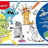 Magické omaľovánky ružové MAPED A4, 15 listov