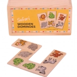 Bigjigs Toys Drevené domino Safari