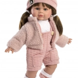 Realistická bábika so zvukmi a textilným telom - 36 cm
