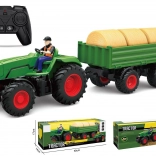 Poľnohospodársky traktor na diaľkové ovládanie s prívesom