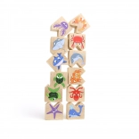 Drevená balančná hra morské zvieratká