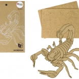 Drevené 3D puzzle škorpión – edukatívna skladačka, 35 dielov
