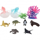 Súprava morských zvieratiek a koralov