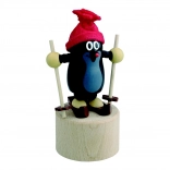 Detoa stláčacia figúrka Krtek na lyžiach