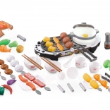 Detský grilovací set s doplnkami, svetlami a zvukmi (69 dielov)