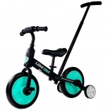 Černomátový detský trojkolkový odrážadlo 3v1