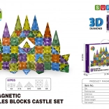 Súprava magnetických stavebníc 3D, 67 dielov