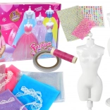 Kreatívna výtvarná sada na tvorbu šiat pre bábiky