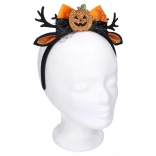 Karnevalová čelenka s ušami a ozdobou tekvice