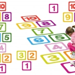 samolepky na podlahu čísla 1–10 na hru škôlka – edukačný set