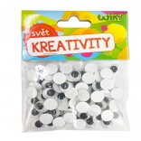 Pohyblivé oči 12 mm, 80 ks