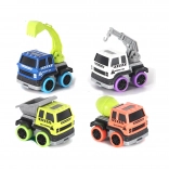 Kovové stavebné auto 6 cm na spätný chod