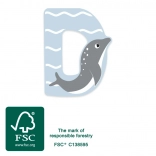 Drevené písmeno D small foot