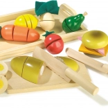 SMALL FOOT drevená raňajková sada na krájanie