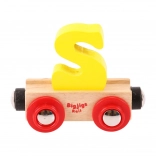 Bigjigs Rail drevený vagónik – písmeno S