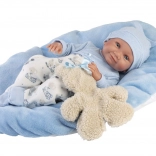 Realistická bábika bábätko s celovinylovým telom - chlapec 40 cm