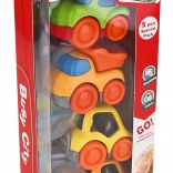 Kiddy Go! sada autíčok 5 ks s podložkou mesto