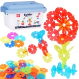 Farebné stavebné vločky 3D – sada 140 dielikov pre deti