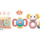 Sada hrkálok pre bábätká, 3 ks