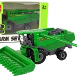 Malý zelený poľnohospodársky kombajn – plastová hračka