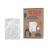 Candellana sadrové 3D omaľovánky – kvety pivonky, sada s farbami a štetcami