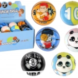 Farebná loptička s ilustráciou pandy pre deti 7 cm