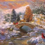 EUROGRAPHICS panoramatické puzzle Ideme k babičke, 1000 dielikov