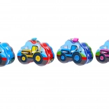 Plechová pokladnička s traktorom 14 × 10 cm