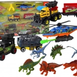 Sada vozidiel Helikoptéra Dinosaure 6 kusov Farebné