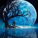 Diamantové Maľovanie Mesiac nad jazerom 30x40cm