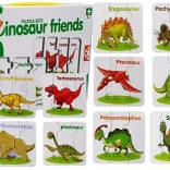 edukačné puzzle dinosaury – 10 dvojíc v angličtine
