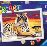 Maľovanie podľa čísel Majestátny Tiger 24x18 cm