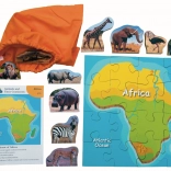 Drevené puzzle Afrika a jej zvieratá