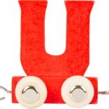 small foot drevený vláčik – písmeno U, farebný vagónik