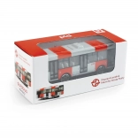 Kovový autobus PID Praha červený