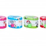 Plechová oválna pokladnička 10 × 6,5 cm