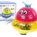 Vodný mičík UFO s diódami a veselou hudbou ružový