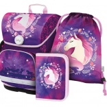 baagl školský set ergo kôň – aktovka, peračník a vrecúško