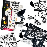 woopie baby kontrastná zmyslová látková knižka pre bábätká