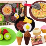 Fast Food Ovocie Steaková sada Zmrzlina Príslušenstvo Pizza Hranolky 26 položiek.