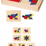 VIGA drevená geometrická mozaika, 148 dielov