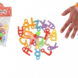 Plastové koráliky srdiečka a písmenká so šnúrkou