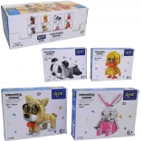 Stavebnica kocky so zvieratkami, 93 dielikov