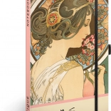 notique zápisník alfons mucha – petrklíč, bodkovaný 13 × 21 cm