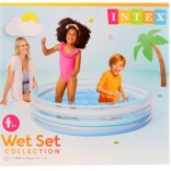 Nafukovací detský bazénik 147 × 33 cm, modrý, 3 komory