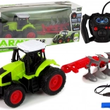 RC traktor 1:16 s gumovými kolesami a odnímateľným pluhom