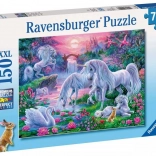 Ravensburger puzzle Jednorožce v žiare západu slnka 150 dielikov