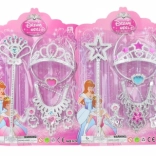 Princeznovská sada korunka a žezlo s náhrdelníkom a náušnicami